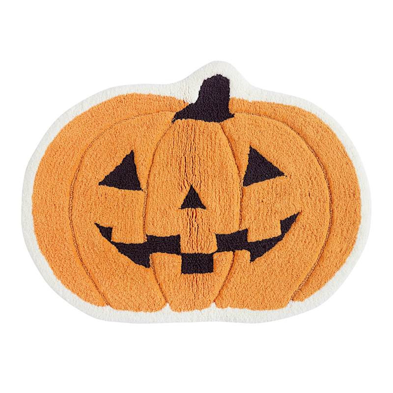 Happy Haunting Jack-o'-Lantern Shaped Bath Rug, 21x28 | At Home