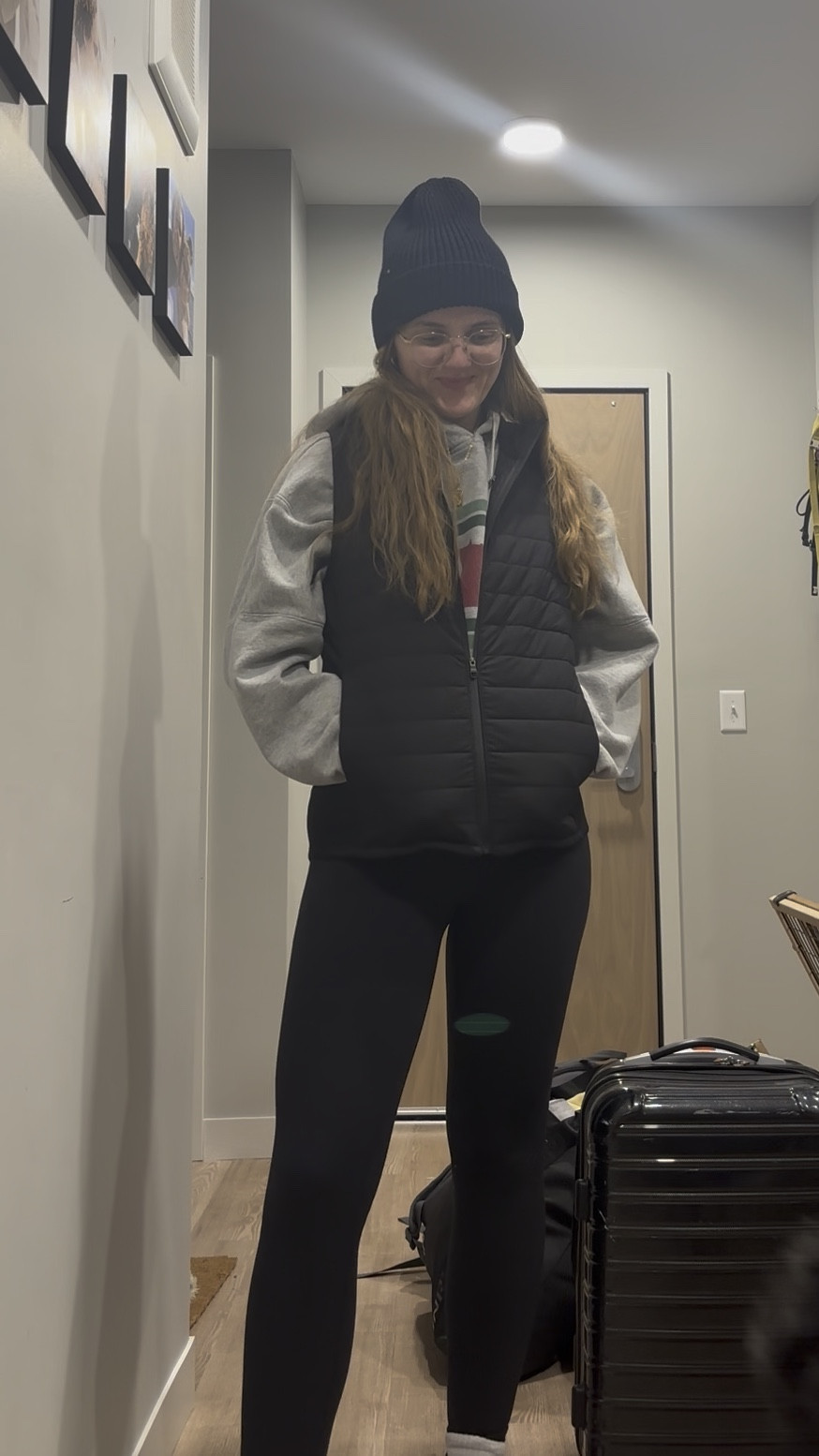 Comfy travel fits only!!!!! 
I’m wearing the women’s version of the vest I linked (couldn’t link the women’s for some reason). Also the sweatshirt I have isn’t sold anymore but I linked a similar one from the same company ☺️🫶🏼

#LTKTravel #LTKActive #LTKStyleTip