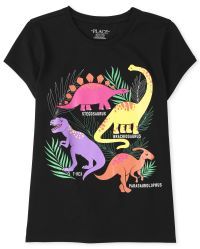 Girls Short Sleeve Dino Graphic Tee | The Children's Place