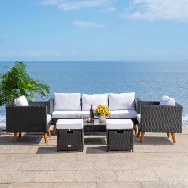 Chilton Wicker/Rattan 7 - Person Seating Group with Cushions | Wayfair North America