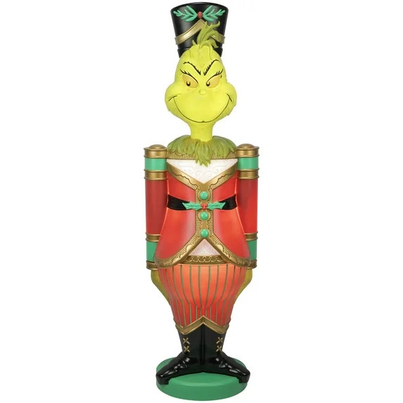 Dr. Seuss' The Grinch Giant Christmas Nutcracker LED Blow Mold Outdoor Decor, 22.04" x 15.94" x 7... | Walmart (US)