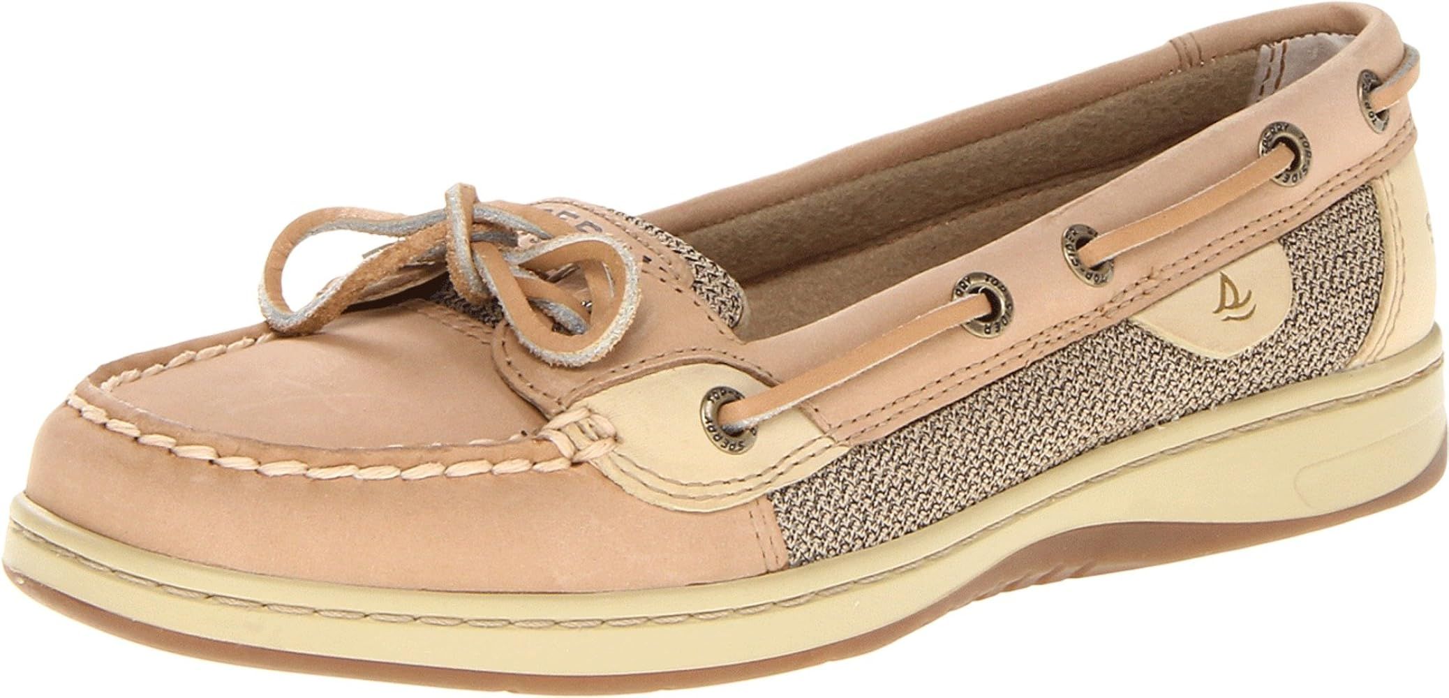 Amazon.com | Sperry Womens Angelfish Boat Shoe, Linen/Oat, 6 | Loafers & Slip-Ons | Amazon (US)