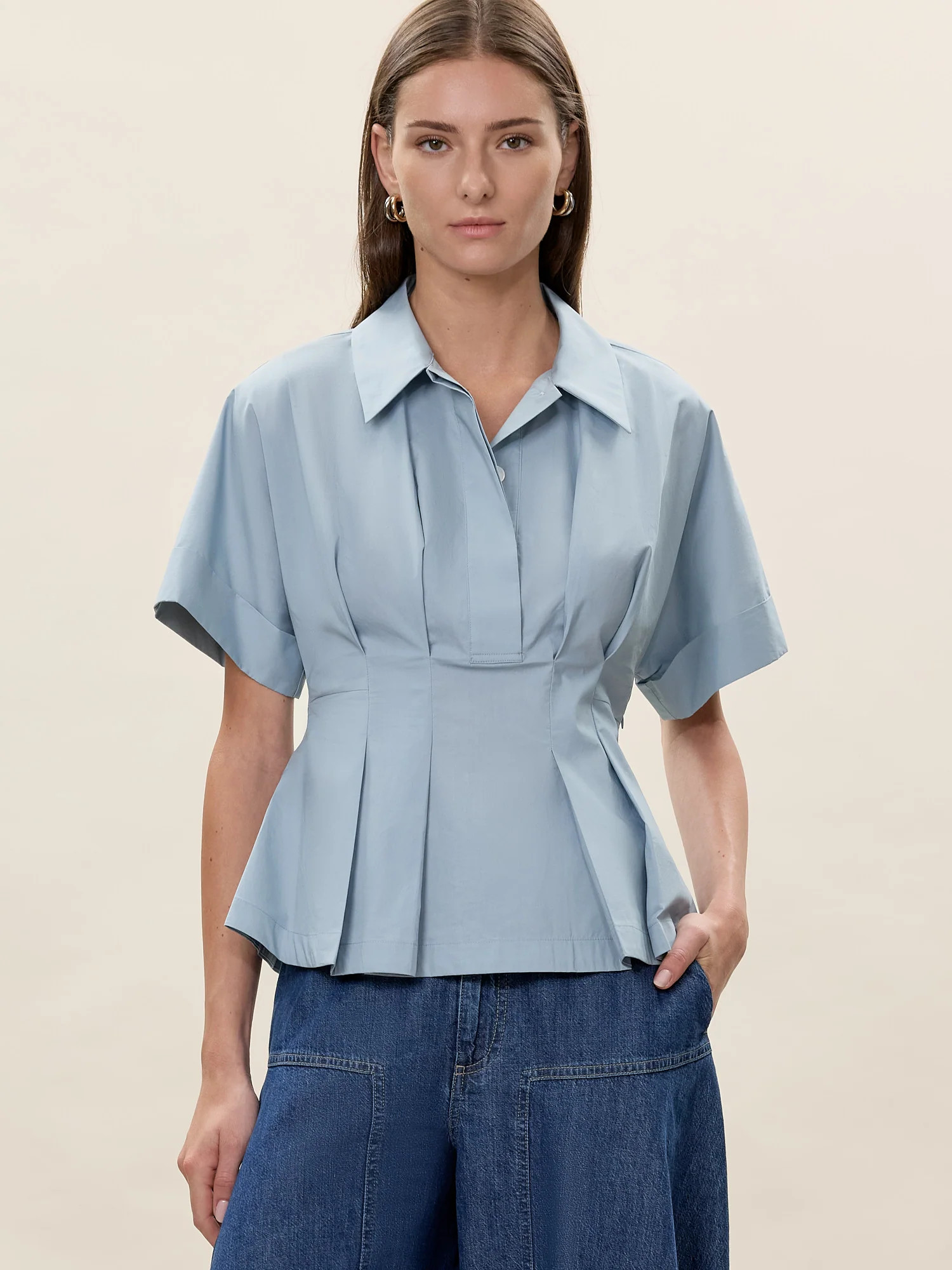 Aisley Poplin Blouse | Rebecca Taylor