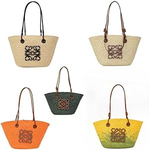 WEISIPU Women's Straw Bags Summer Beach Large Shopping Bag Handmade Woven Shoulder Crossbody Hand... | Amazon (UK)