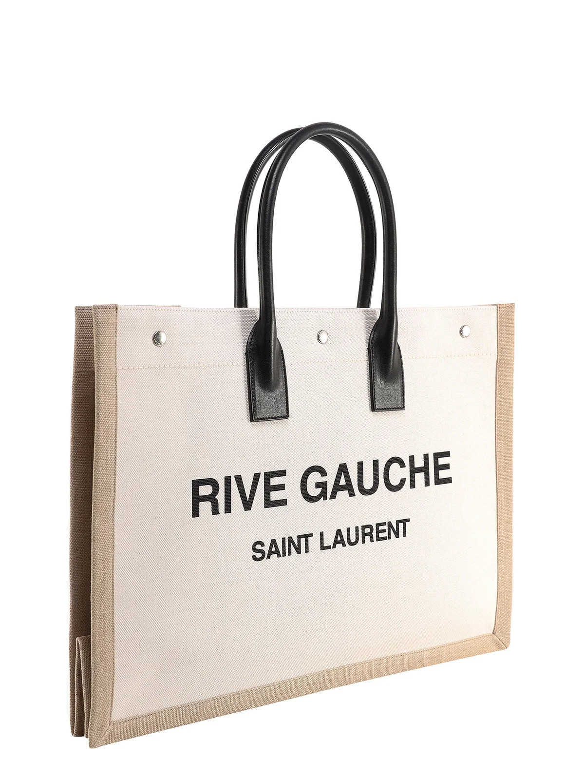 Saint Laurent Rive Gauche Logo Printed Tote Bag | Cettire Global