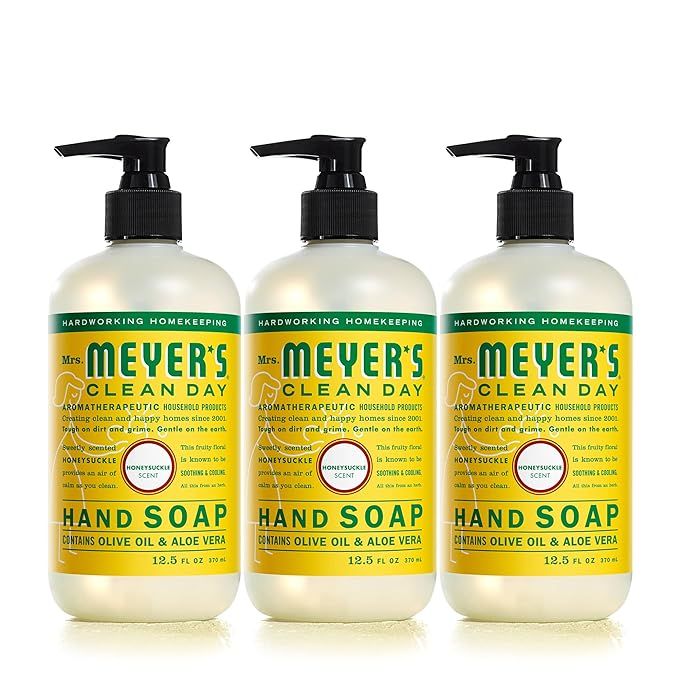 MRS. MEYER'S CLEAN DAY Clean Day Liquid Hand Soap, Cruelty Free and Biodegradable Formula, Honeys... | Amazon (US)