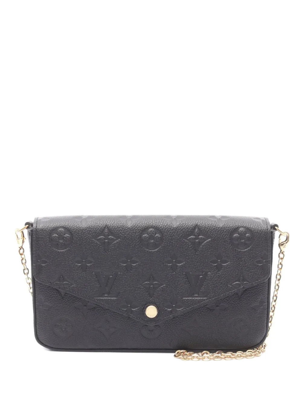 Louis Vuitton Pre-Owned 2019 Monogram Empreinte chain wallet - Black | Farfetch Global