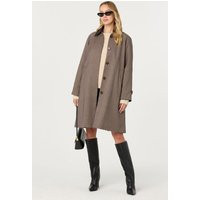 ASTR the Label | Raiden Contrast Plaid Trench Coat in Brown plaid | Size M | ASTR The Label (US)