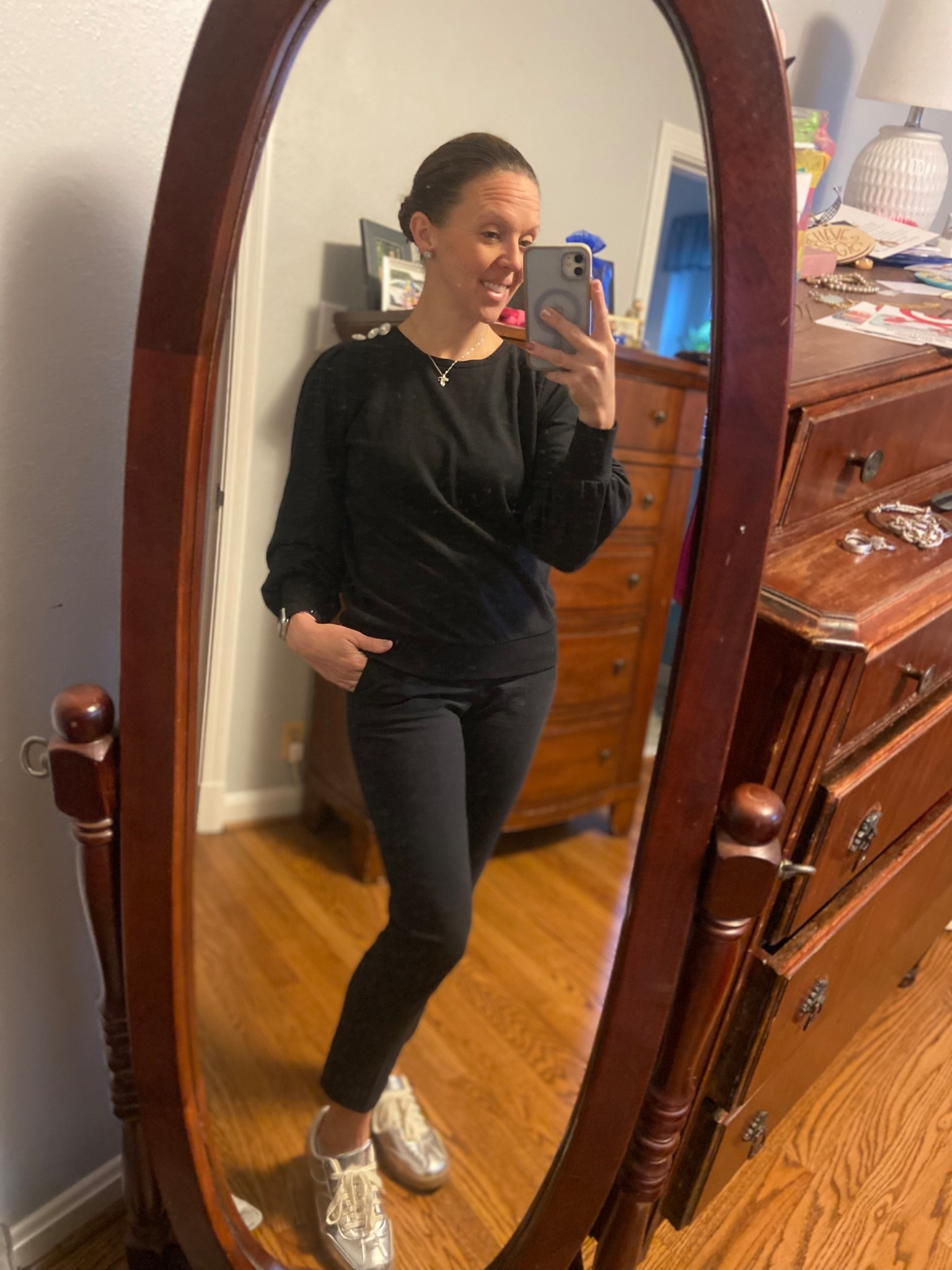 Some sparkle shoulders and shoes today :)  I have these shoes in three colors 

#LTKShoeCrush #walmart #under15 #LTKSaleAlert #tennisshoes #salefinds #budgetfriendly 

#LTKootd #LTKFindsUnder50 #LTKStyleTip