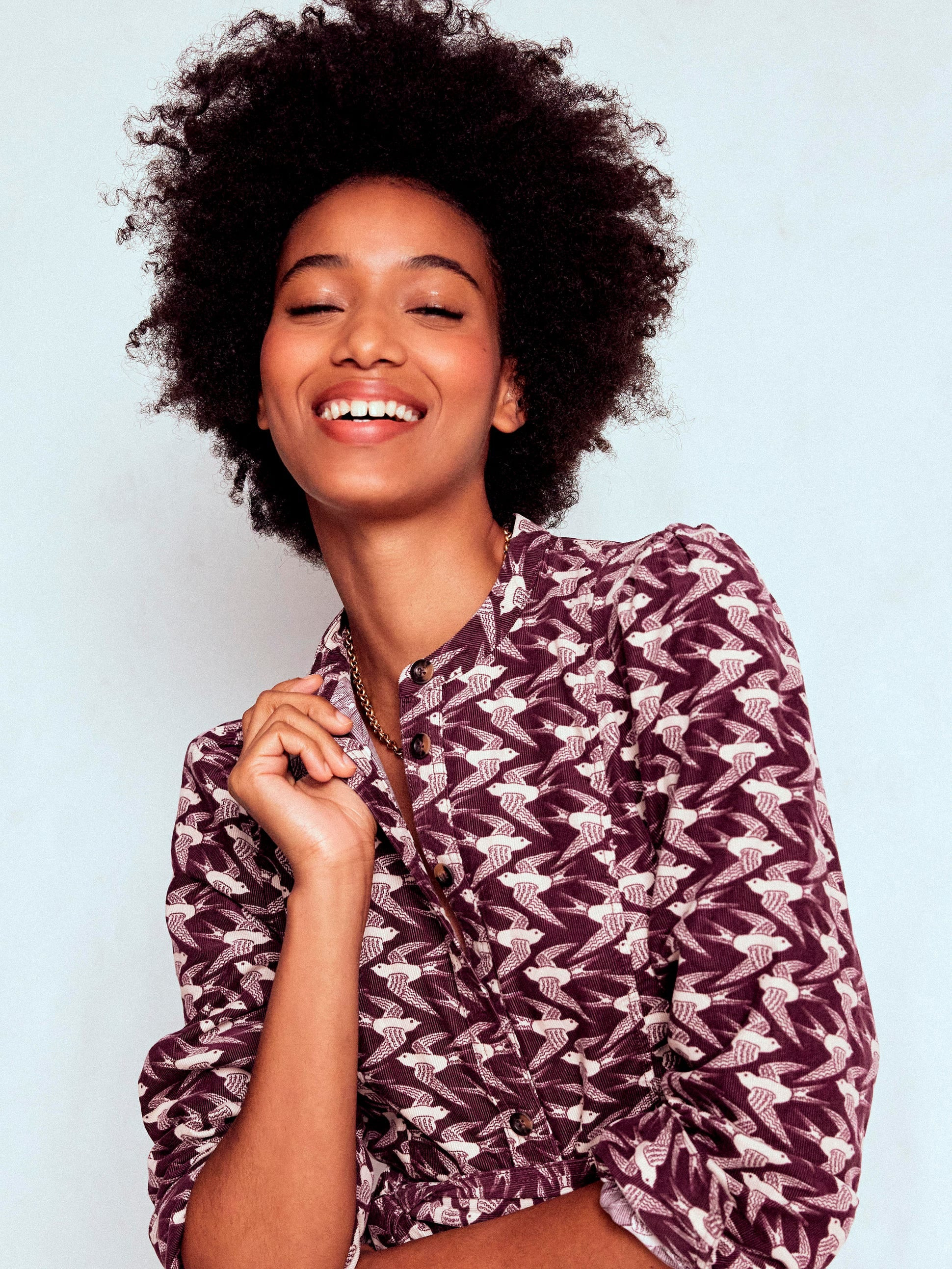 Bre Cord Short Dress-Dark Cherry, Swooping Swallow | Boden (US)