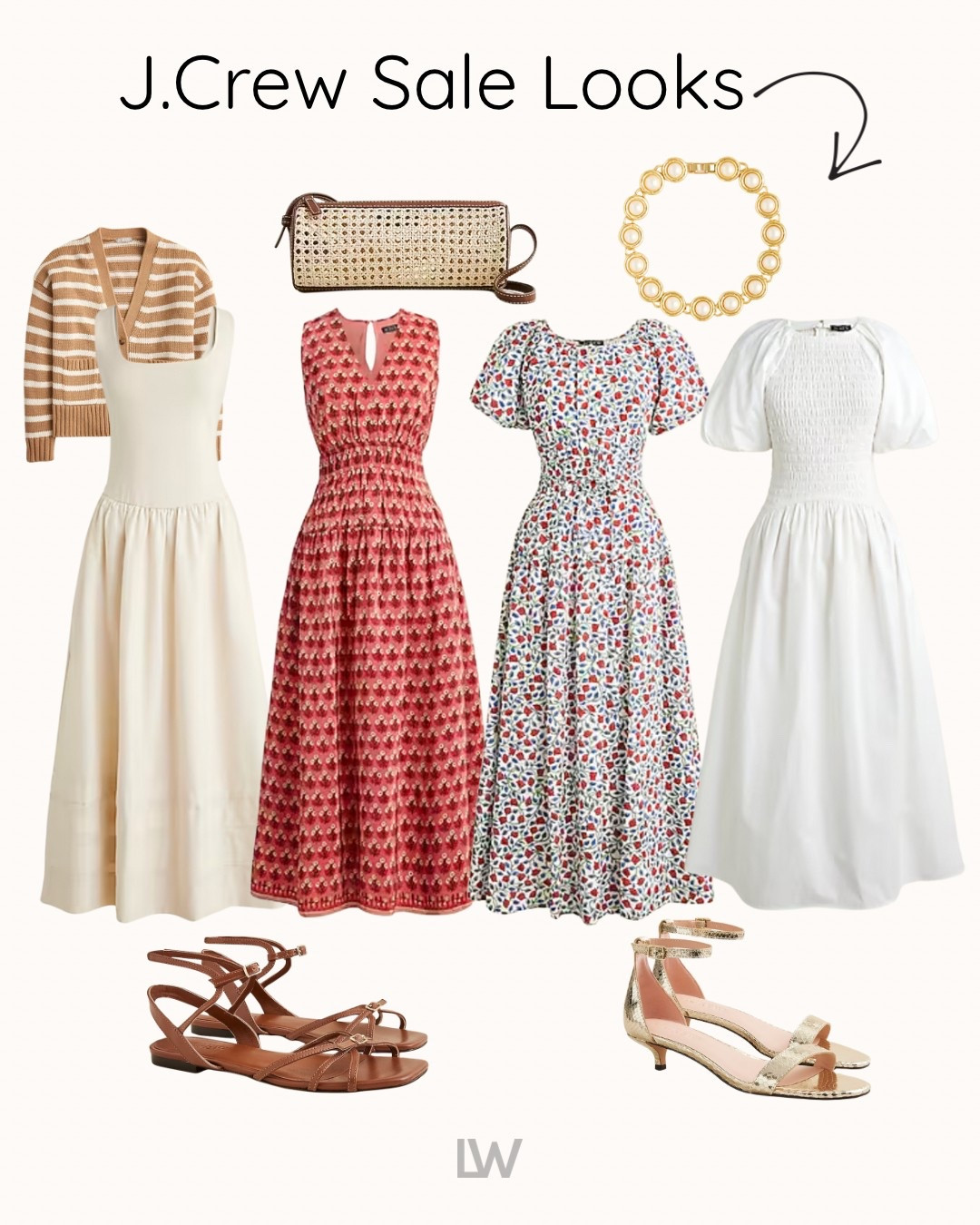 Big dress Sale ( and all accessories here on sale ) at J.Crew! Perfect go to dresses and looks for spring. Very true to size! 