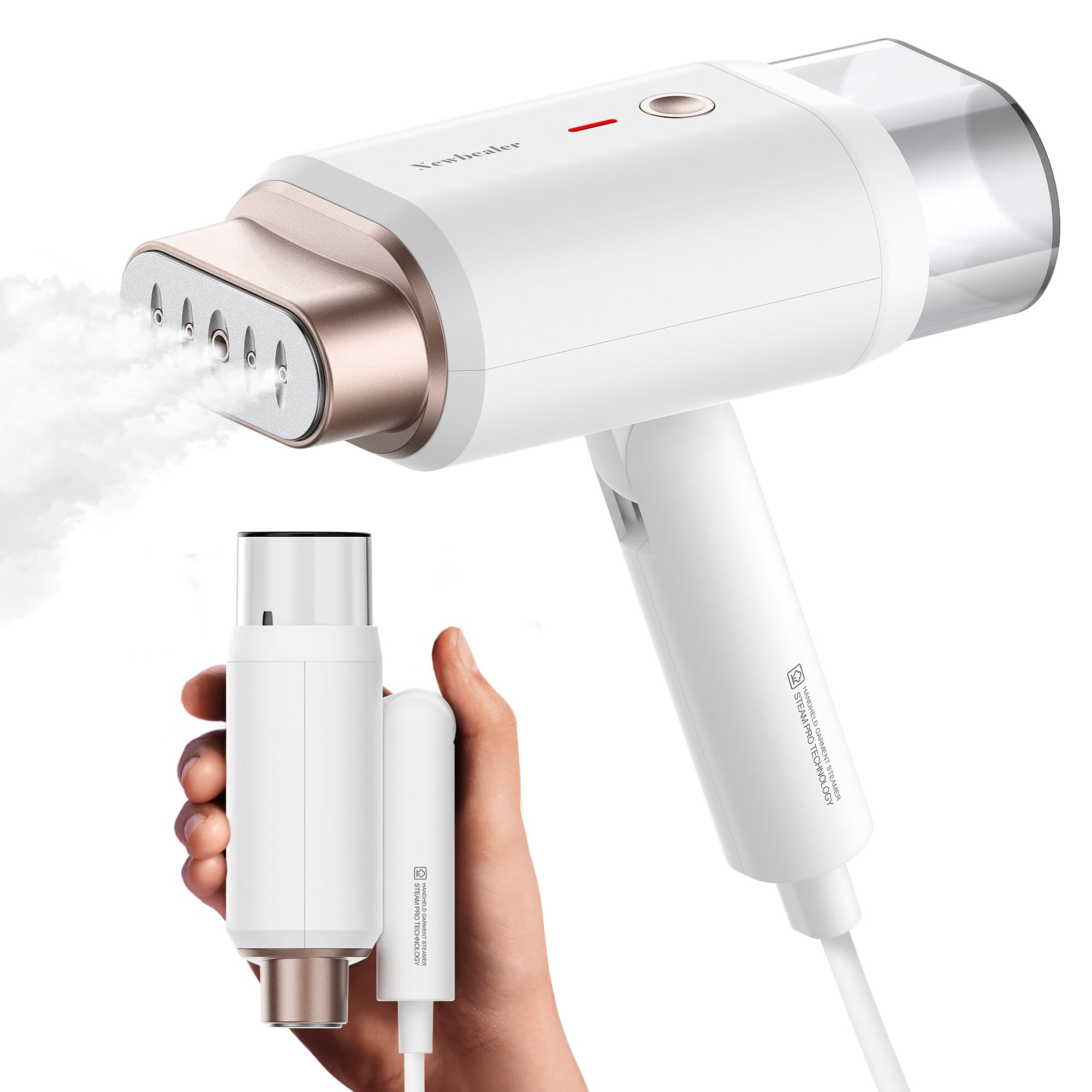 Newbealer Steamer for Clothes, 1200W Travel Steamer with Horizontal & Vertical Steaming, 2 Steam ... | Amazon (US)