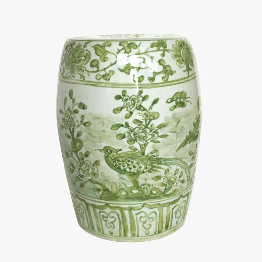 Green Flowering Branch Garden Stool | Dear Keaton