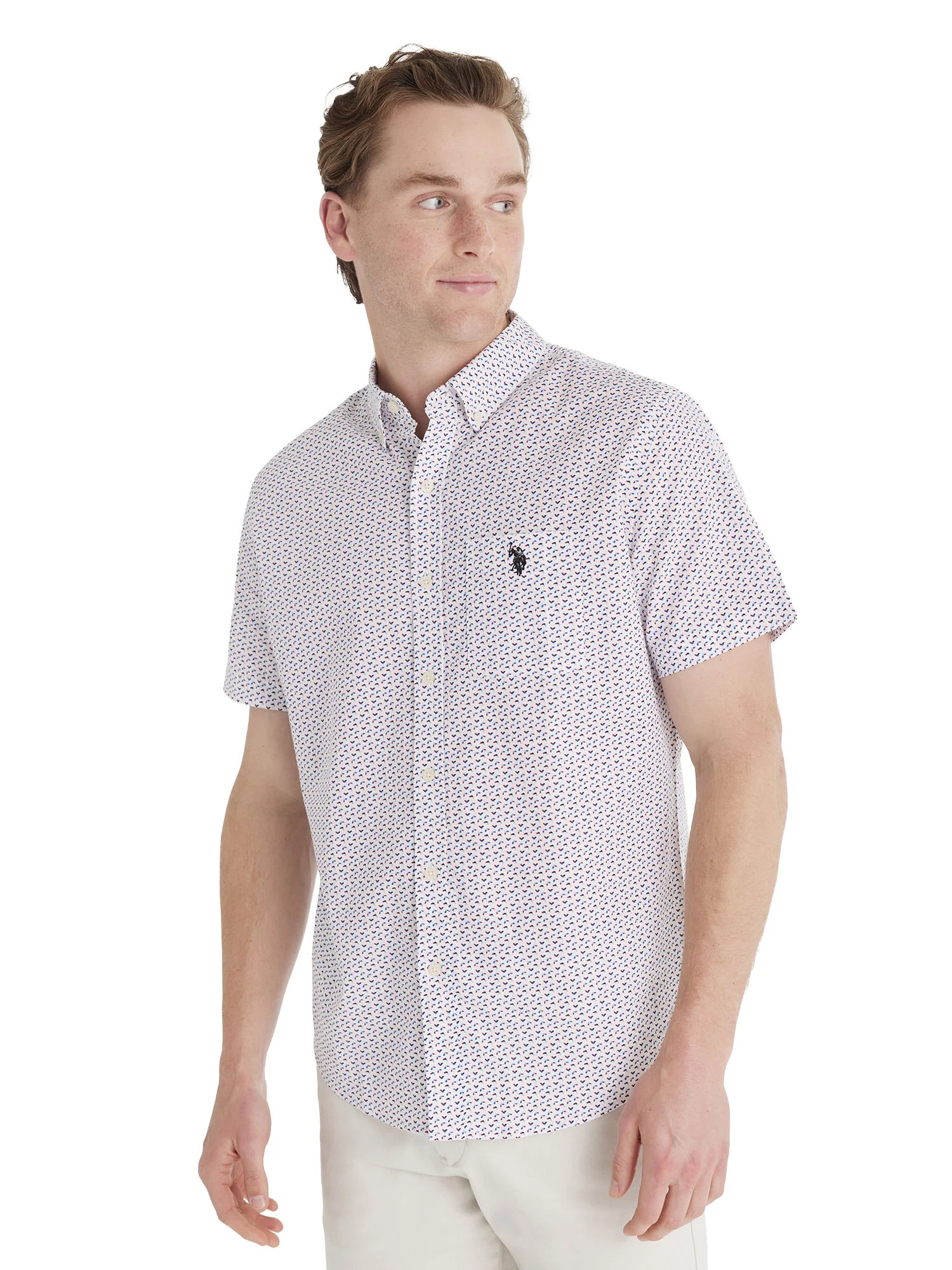 U.S. Polo Assn. Men's Short Sleeve Buttondown Shirt | Walmart (US)