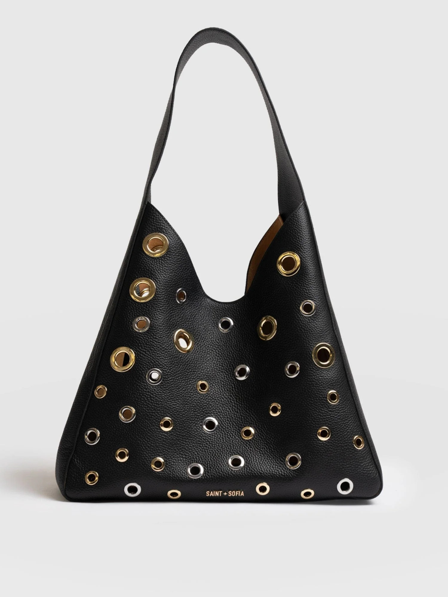 Allana Eyelet Bag - Black | Saint + Sofia