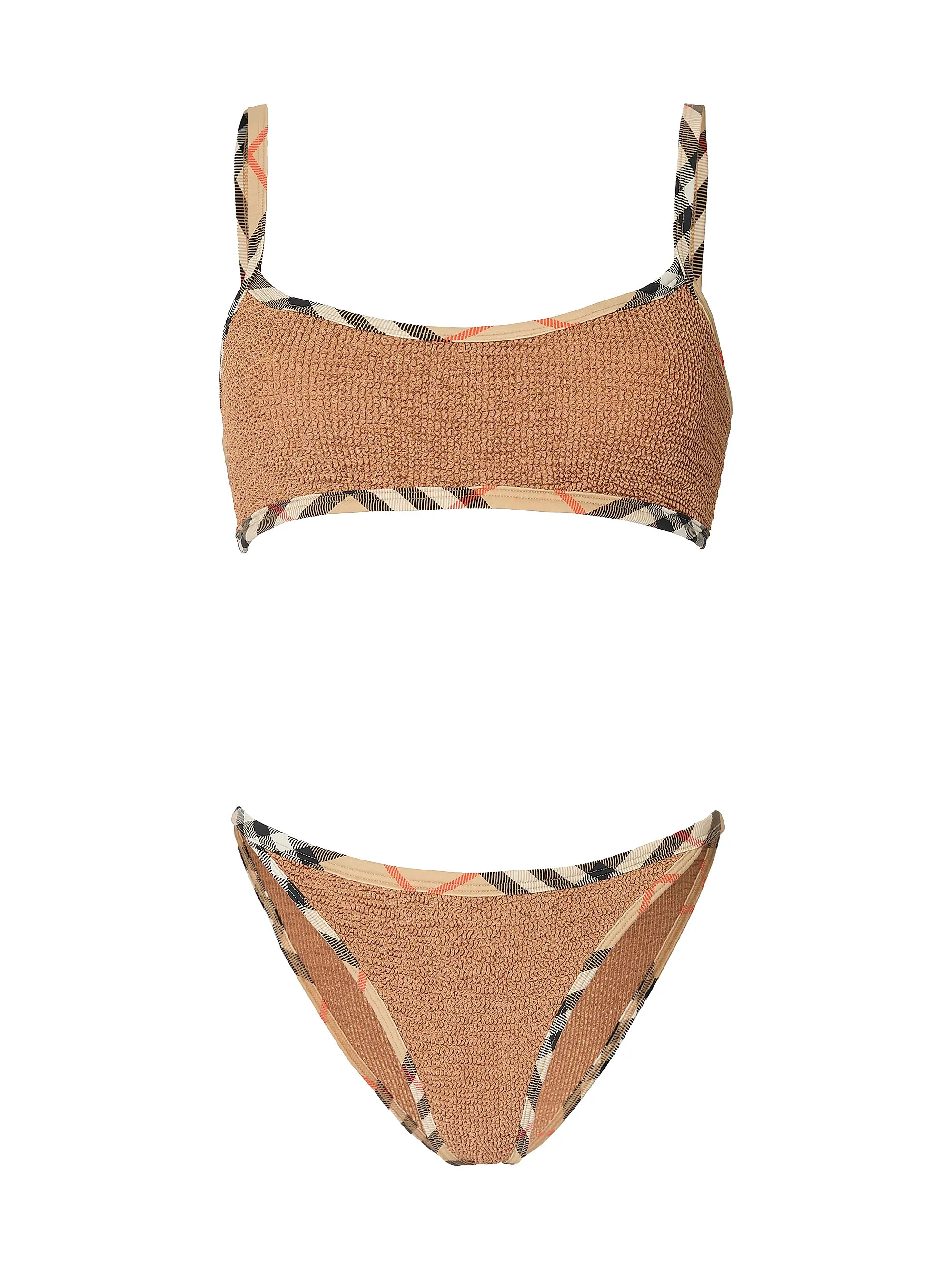 Burberry Burberry x Hunza G Tyler Check Bikini | Saks Fifth Avenue | Saks Fifth Avenue