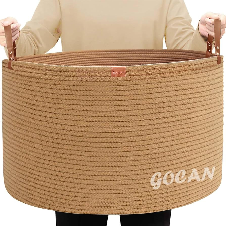 XXXL Storage Basket Large Basket Cotton Rope Laundry Basket Laundry Basket for Blankets Cushions ... | Amazon (CA)