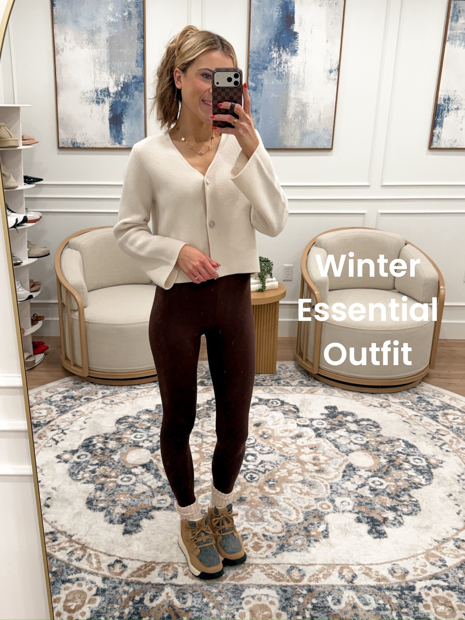 Neutral layers that are warm, cozy, and easy to mix and match all season long. This soft cardigan pairs perfectly with fleece-lined leggings, and the lace-up boots are ideal for chilly days — comfortable, cute, and cold-weather ready. Everything is affordable, functional, and flattering.

#LTKSeasonal #LTKootd #LTKFindsUnder100
