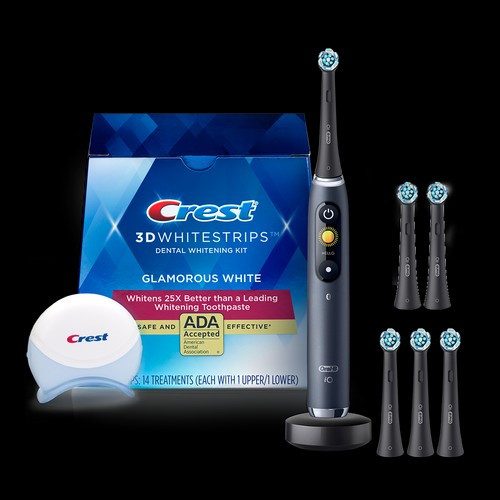 Crest 3DWhitestrips Award Winning Whitening Bundle - 14 Treatments with LED Blue Light. ADA-Accepted | Crest White Smile