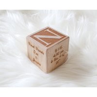 Personalized Wood Baby Birth Block | Etsy (US)