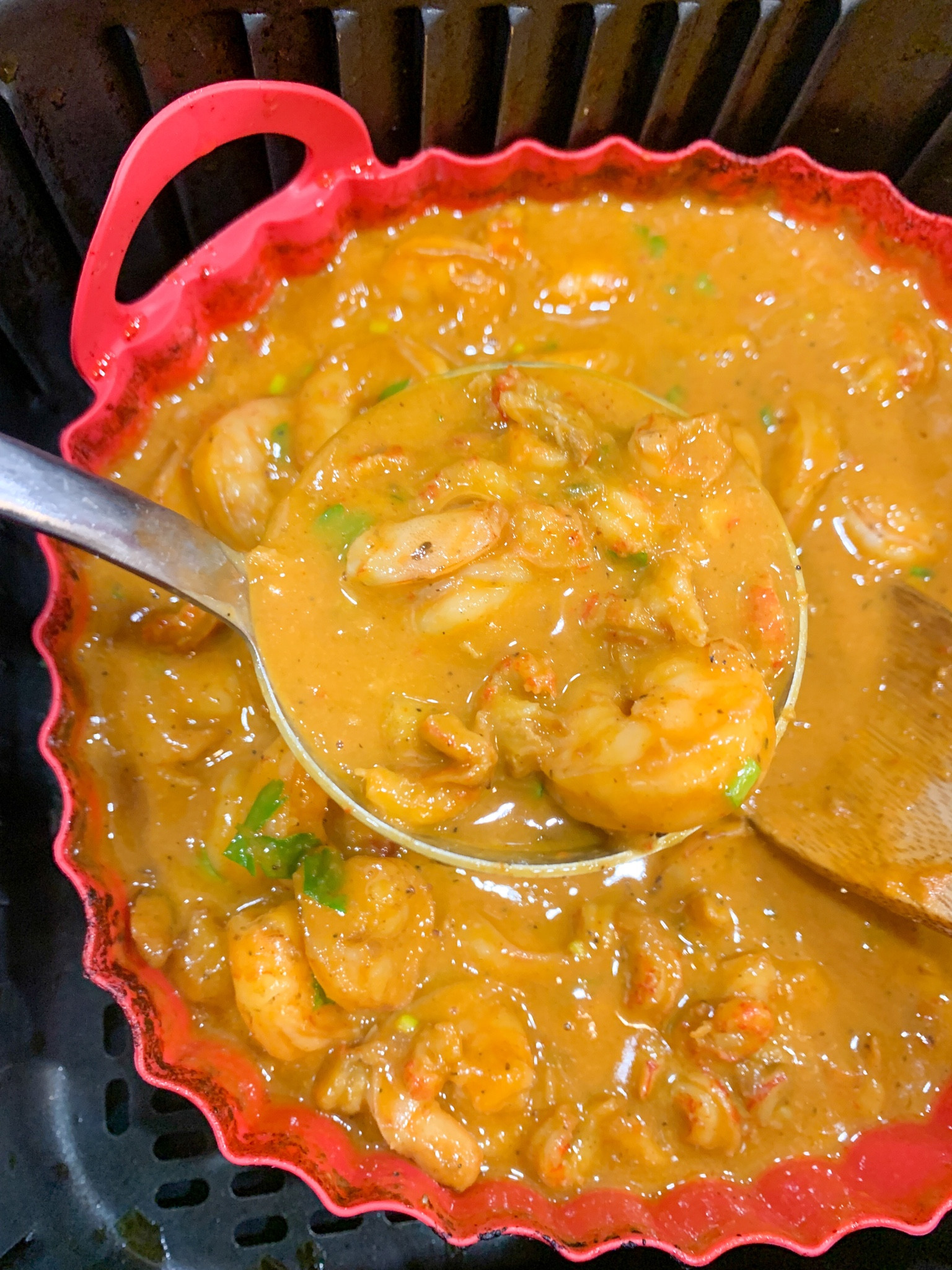 This silicone air fryer liner was perfect to prepare this Seafood Étouffée. Yes you heard it! In the air fryer!! #AirFryerAccessories #AirFryerLiners #SiliconeLiners #Foodie #Seafood #LentSeason #Accessories #AirFryer 

#LTKhome