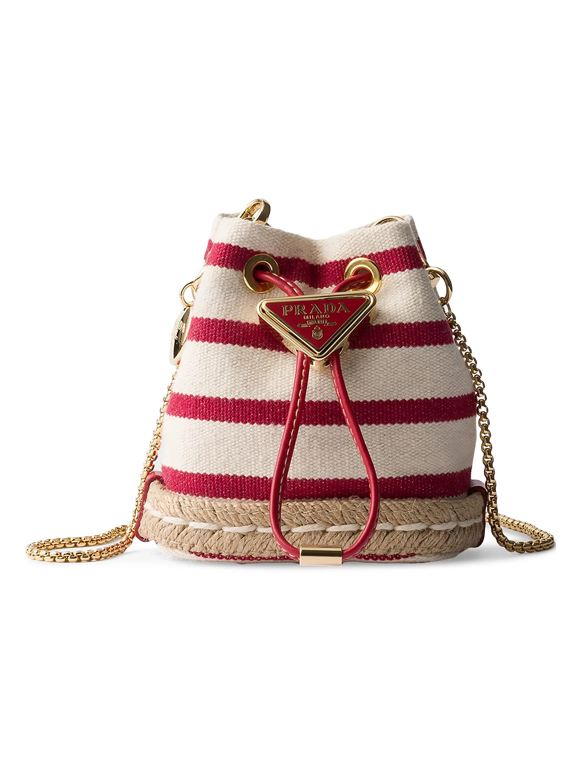 Striped Fabric Mini-Pouch Bucket Bag | Saks Fifth Avenue