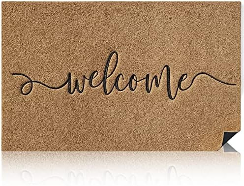 AAZZKANG Brown Door Mat Outdoor Welcome Mat with Durable Non Slip Rubber Backing Ultra Absorb Mud... | Amazon (CA)