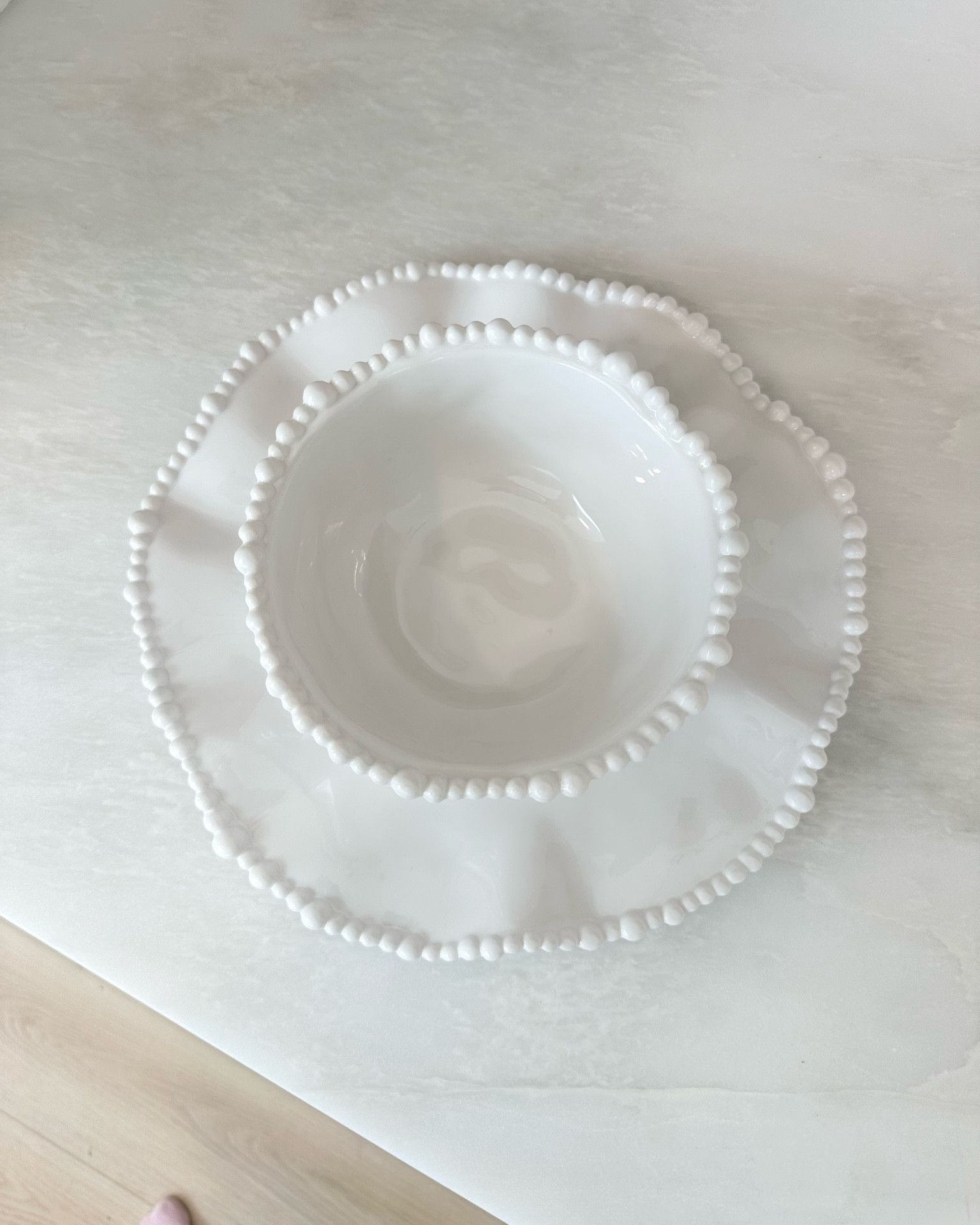 Legit the prettiest melamine dinner plates and melamine cereal bowls ever! Scalloped and beaded detailed edging. They feel very high quality and people have said they can’t believe they are plastic! 



#LTKfindsunder100 #LTKSeasonal #LTKhome