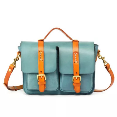 Old Trend Speedwell Leather Satchel, Turquoise | Belk
