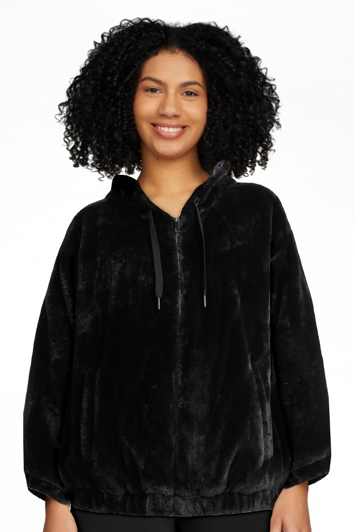 Time and Tru Women's and Women's Plus Faux Fur Hoodie Jacket, Sizes XS-2X | Walmart (US)