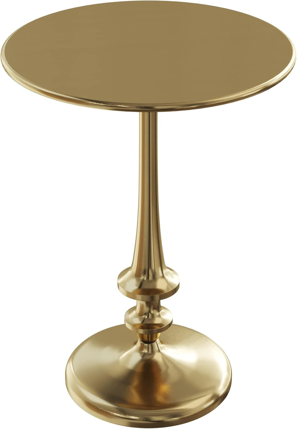 Lavish Home Side Table - Iron Pedestal Table with Antiqued Brass Finish for Couch, Loveseat, Entr... | Amazon (US)