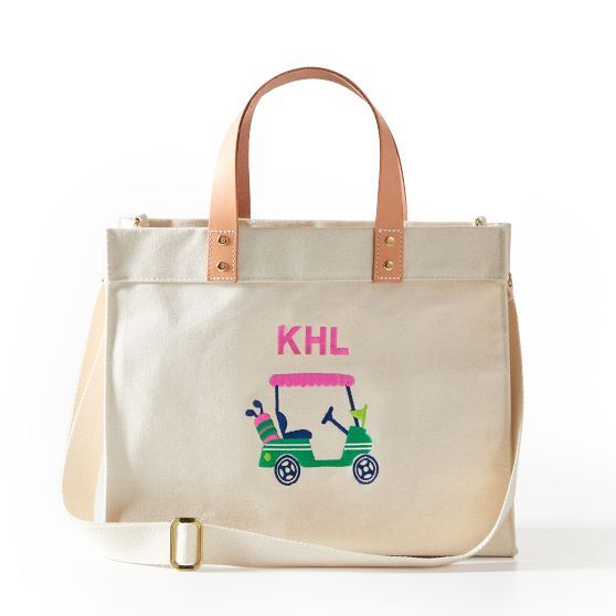 Embroidered Canvas Tote | Mark and Graham