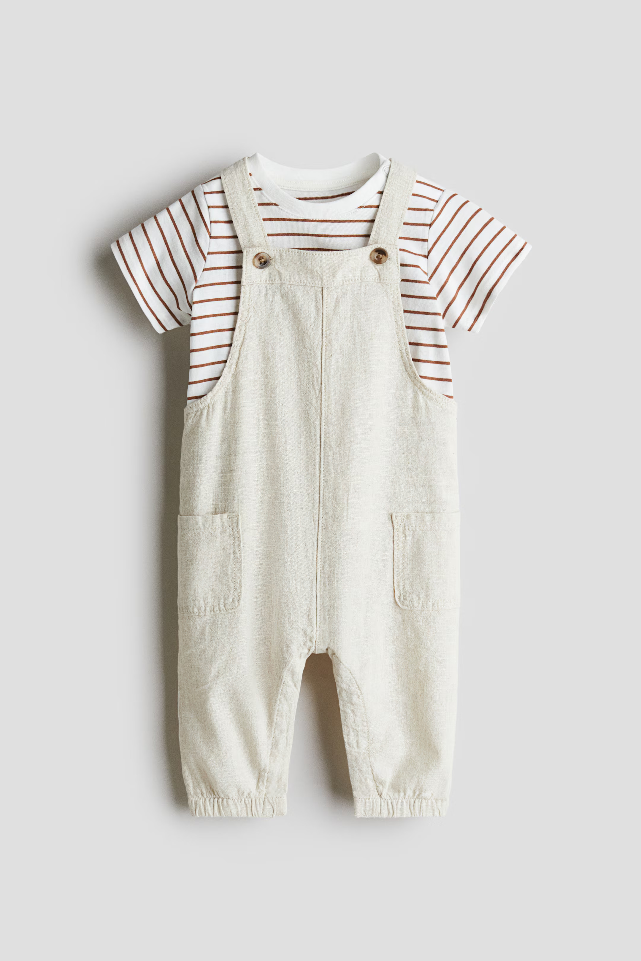 2-piece dungarees and T-shirt set | H&M (UK, MY, IN, SG, PH, TW, HK)