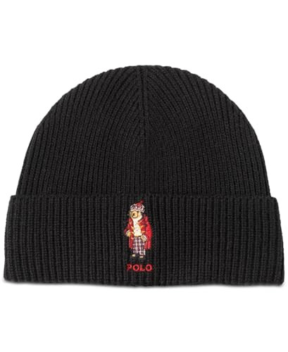 POLO RALPH LAUREN Men's Holiday Bear Beanie - Polo Black | Amazon (US)