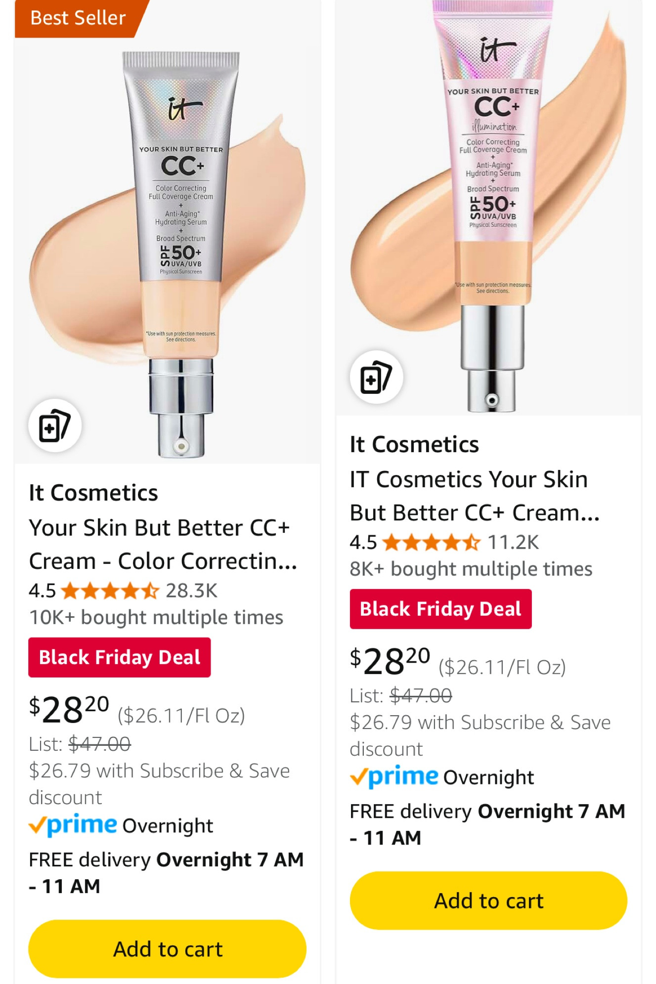 It Cosmetics CC Cream (full coverage foundation) on sale for 40% off for Black Friday! 

#LTKCyberWeek #LTKSaleAlert #LTKBeauty
