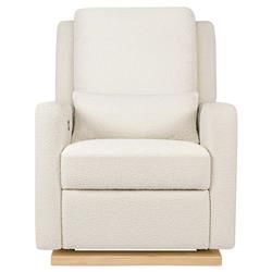 Babyletto Sigi Ivory Boucle Electronic Recliner and Swivel Glider with USB port | Kathy Kuo Home