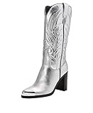 Katy Perry Women's The Zaina Western Boot, Silver, 11 | Amazon (US)