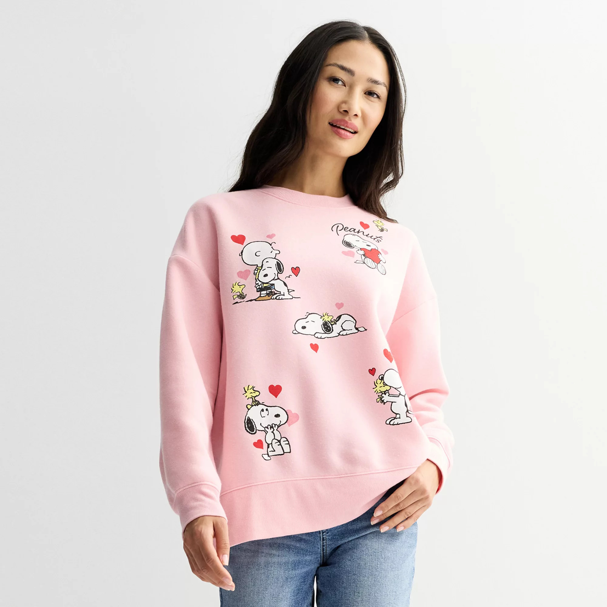 Women’s Peanuts Love Valentine's Day Fleece Pullover | Kohl's