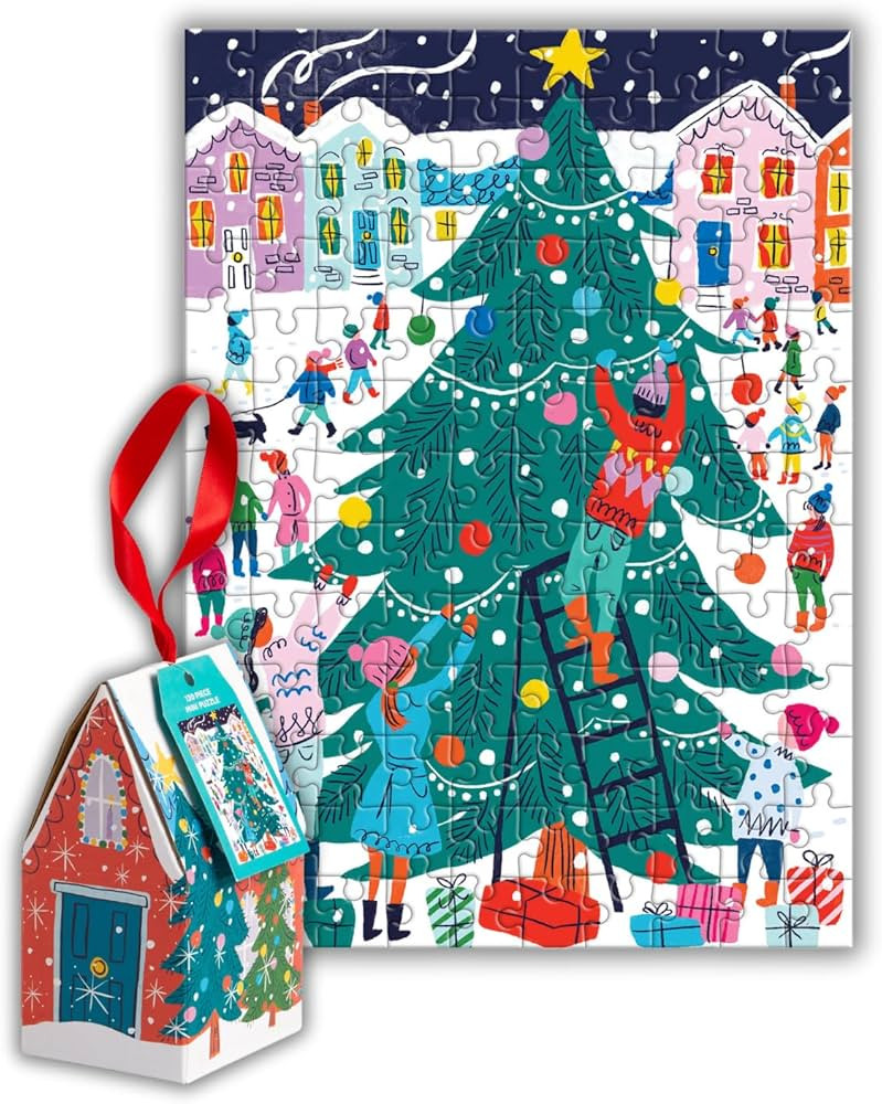 Galison Tree Decorating – 130 Piece House Shaped Puzzle Ornament Featuring Outdoors Tree Decora... | Amazon (US)