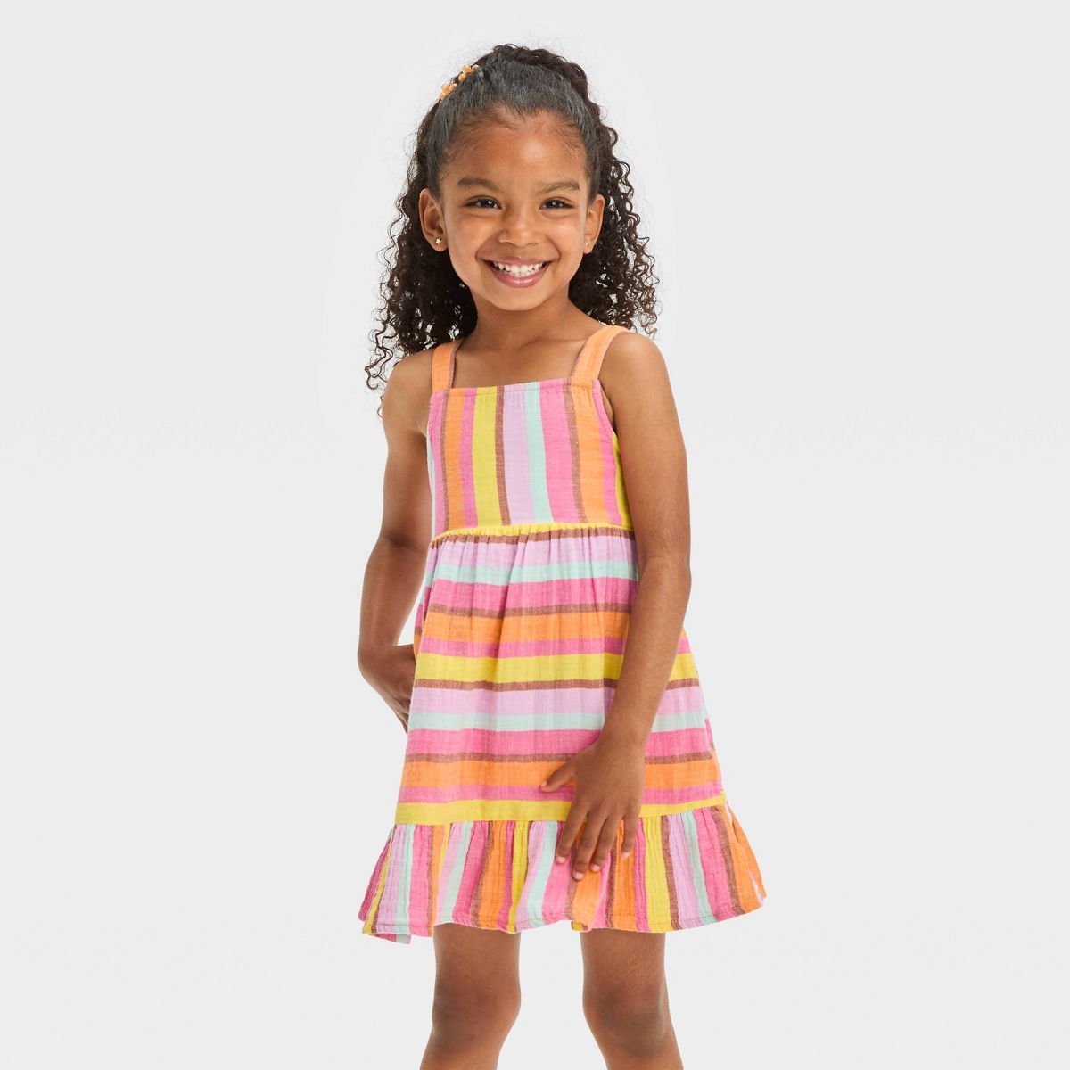 Toddler Girls' 'Striped' Gauze Dress - Cat & Jack™ | Target