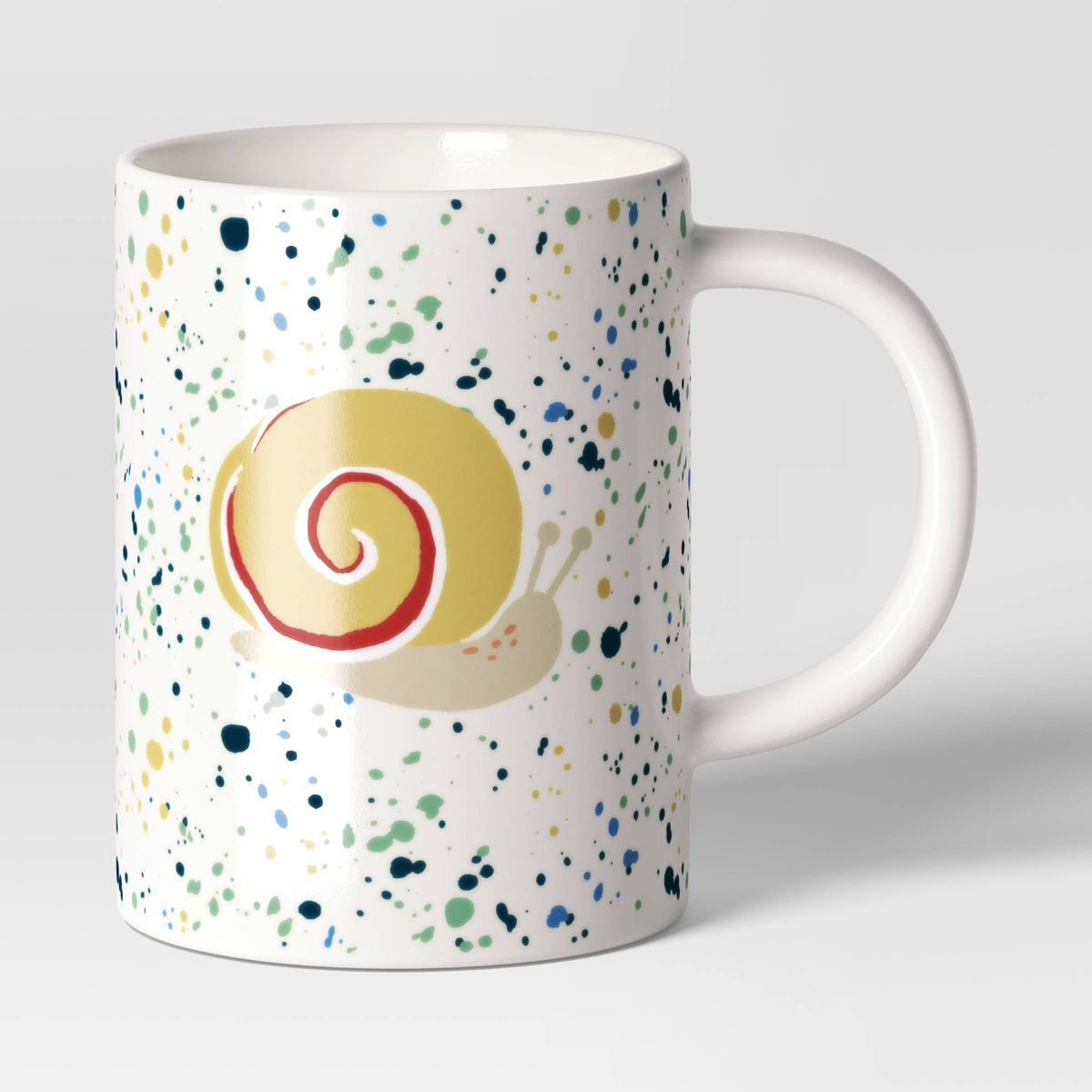 16oz Snail Speckled Decal Stoneware Mug White - Room Essentials™ | Target