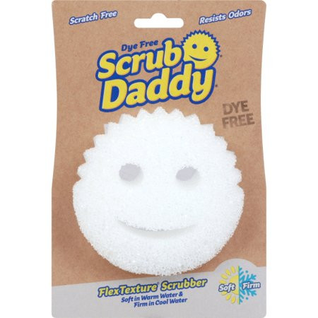 Scrub Daddy - Scrub Daddy Dye Free FlexTexture Sponge- Scratch Free, Odor Resistant, Dishwasher Safe | Walmart (US)