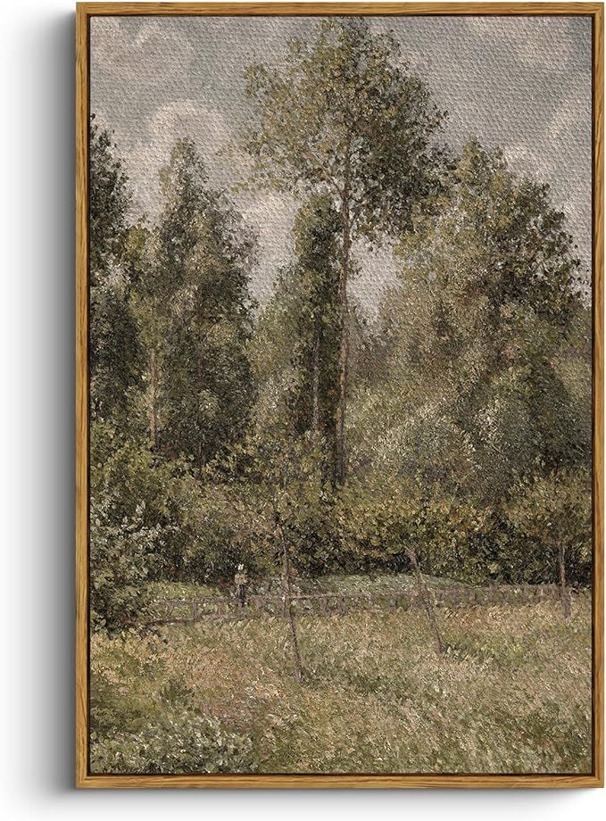 InSimSea Framed Canvas Wall Decor,Bushes Poplars Nature Landscape Paintings, Large Prints, Farmho... | Amazon (US)