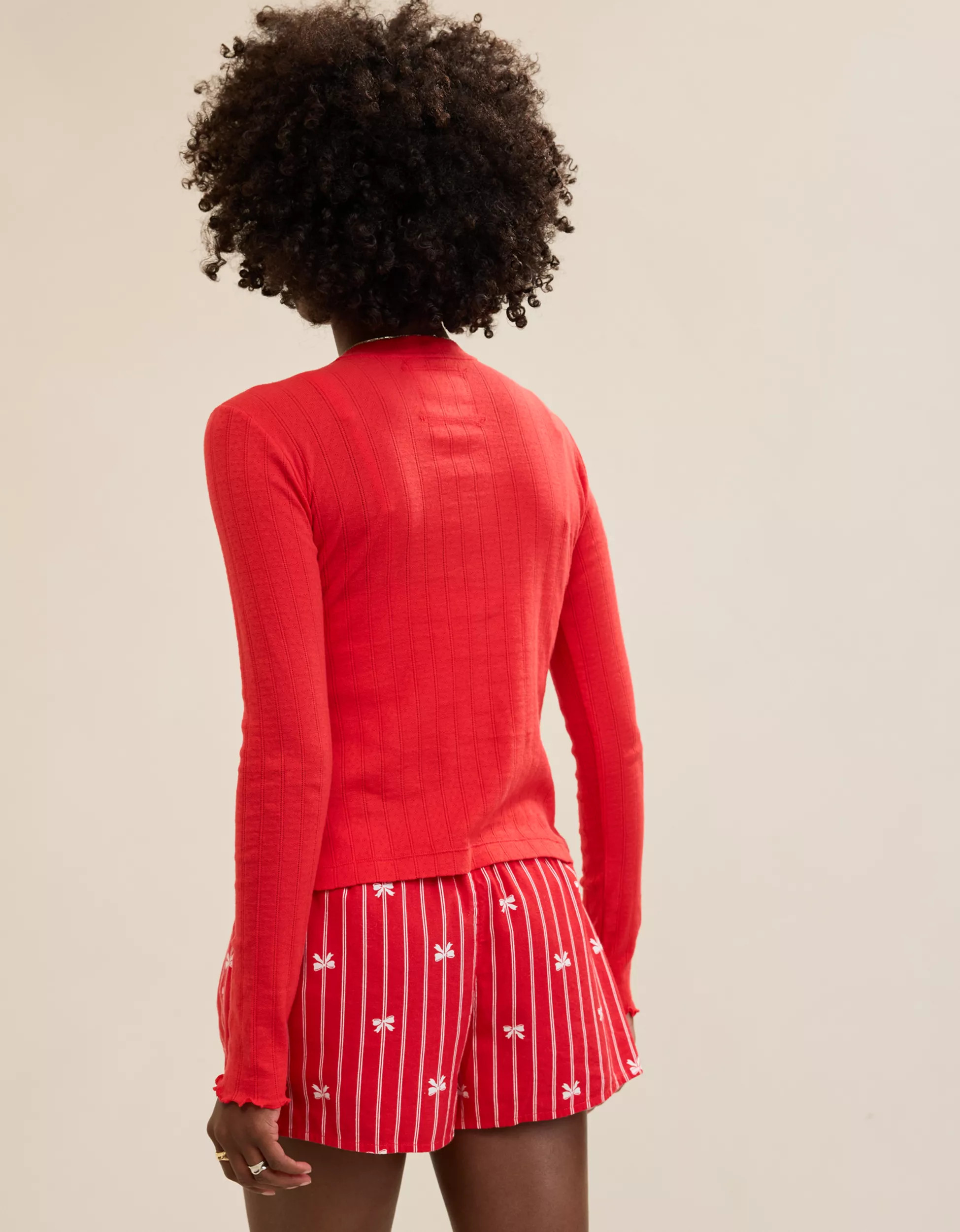 Aerie Pointelle Cardi T-Shirt | American Eagle Outfitters (US & CA)