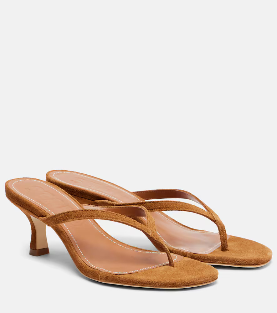 Staud Freja 60 suede thong sandals | Mytheresa (UK)