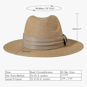 Lanzom Women Wide Brim Straw Panama Roll up Hat Fedora Beach Sun Hat UPF50+ | Amazon (US)