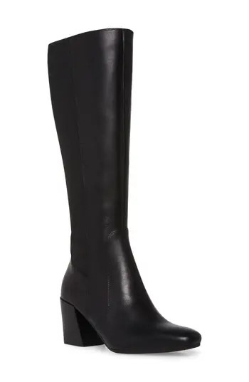 Blondo Silvana Waterproof Knee High Boot in Black Leather/Stretch at Nordstrom Rack, Size 6.5 | Nordstrom Rack