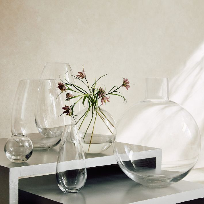 Foundations Clear Glass Vases | West Elm (US)