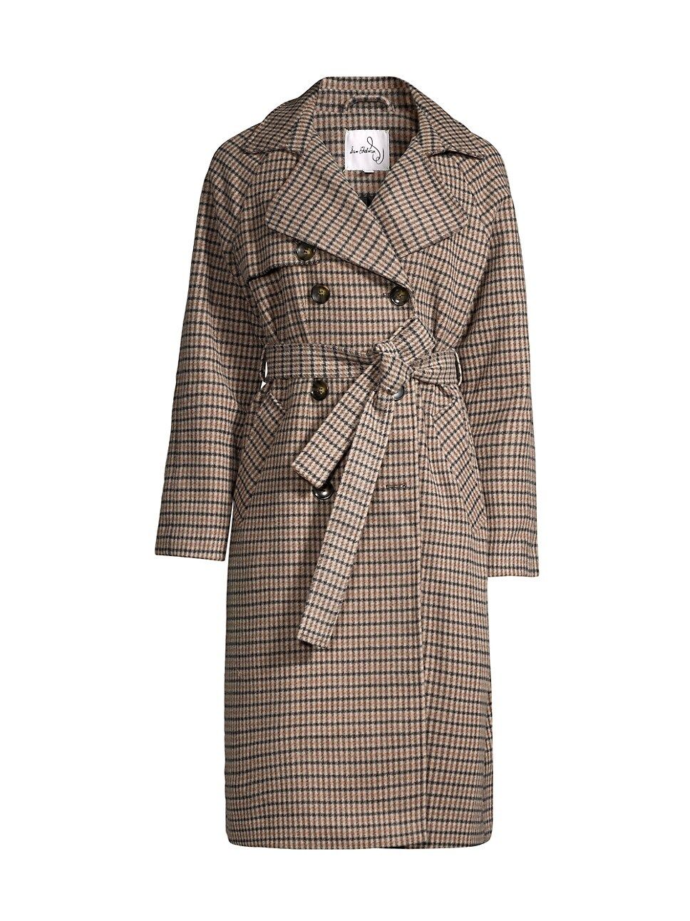 Plaid Belted Double-Breasted Trench Coat | Saks Fifth Avenue