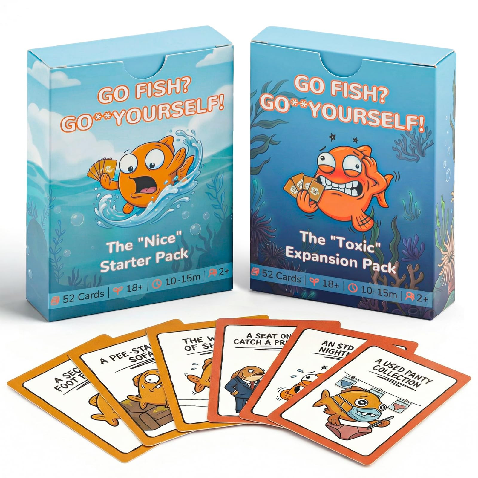 Go Fish Yourself Adult Party Game Bundle - 104 Large Cards (Starter & Expansion Pack Included) - ... | Amazon (US)